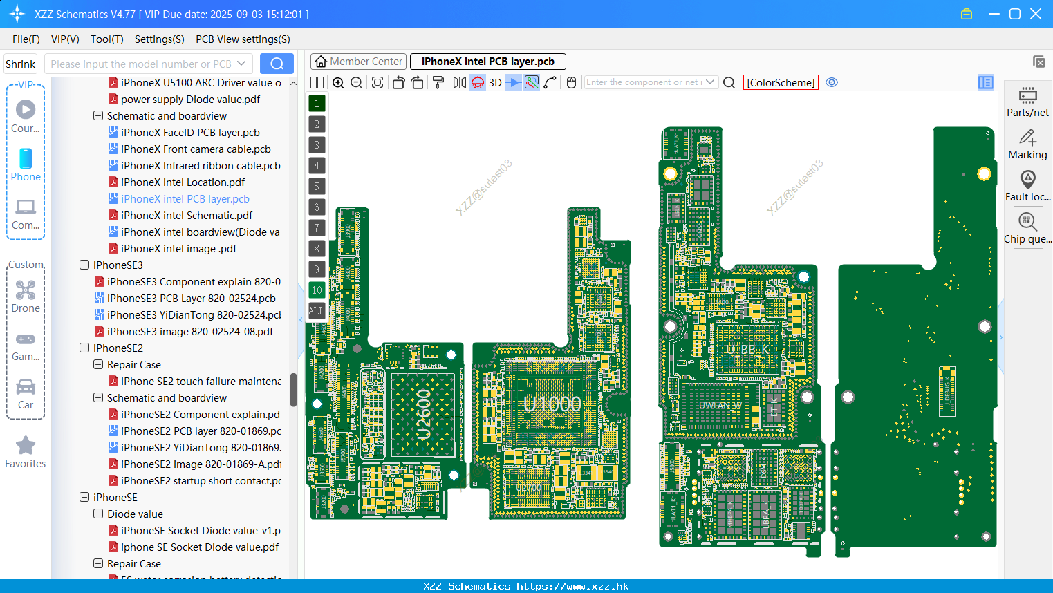 IPhoneX Intel PCB Layer